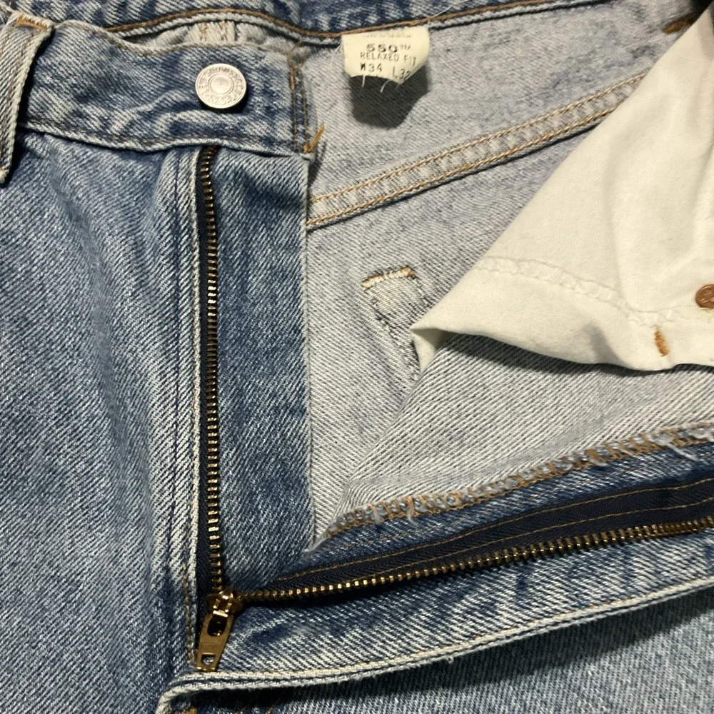 Levi's 550 USA Made Mens 34x32 Blue Relaxed‎ Fit Vintage Early 90's Denim Jeans